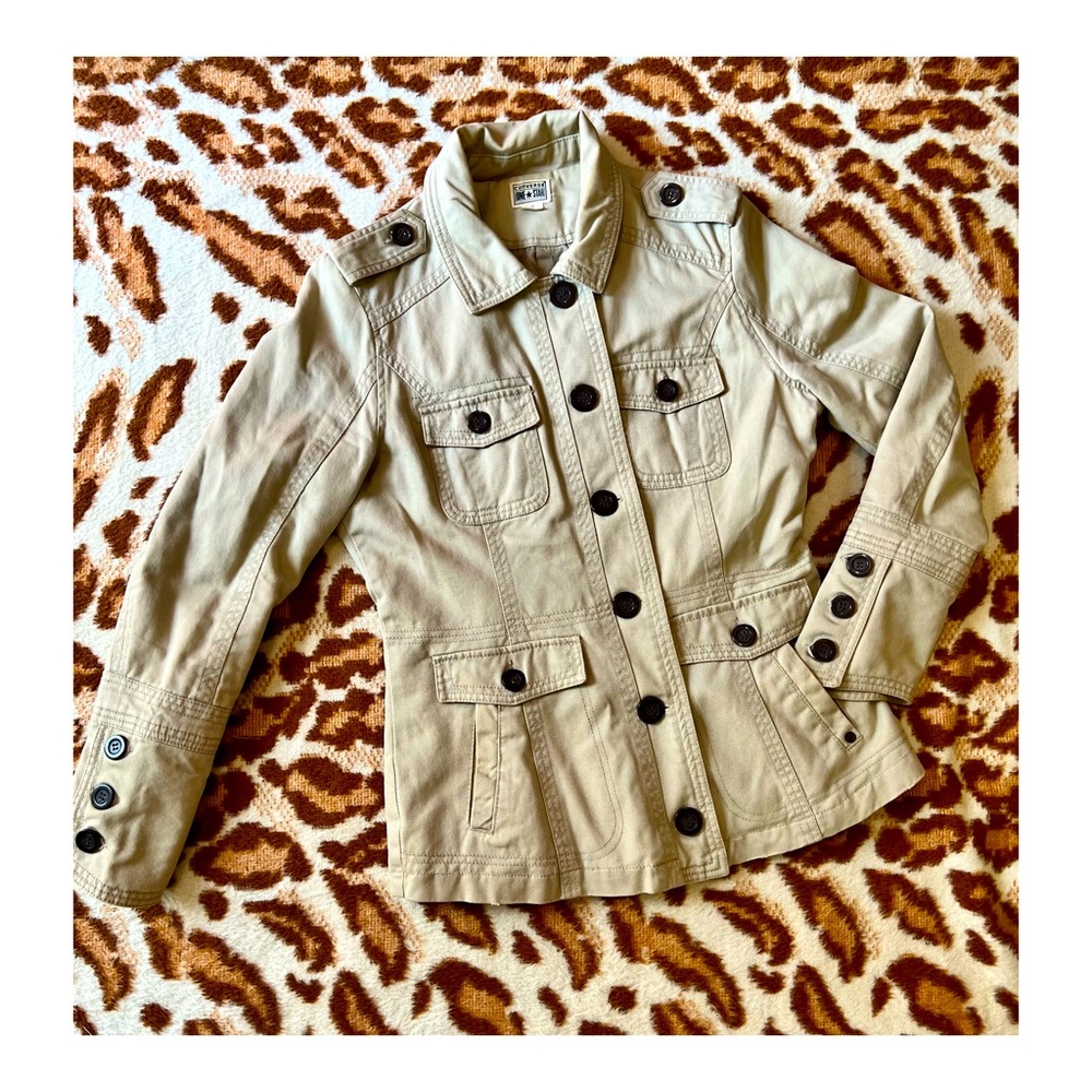 Converse One Star Khaki Camp Utility Button Up Jacket